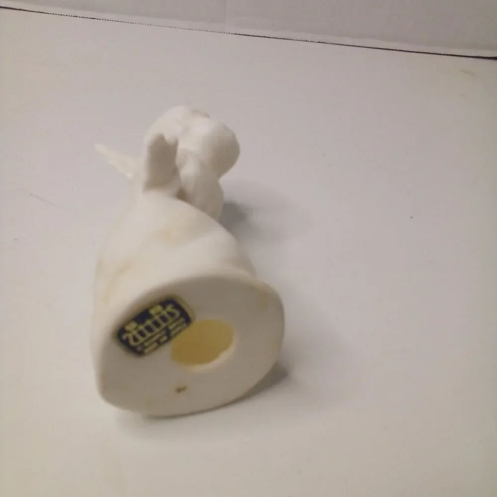 Schmid Bros Kissing Angel White Porcelain Nativity Figurine Vintage 1950s